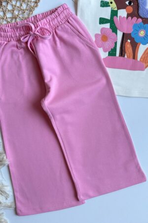 Alternative view of Punç Nakışlı Kız Çocuk Mevsimlik Takım (Pembe)