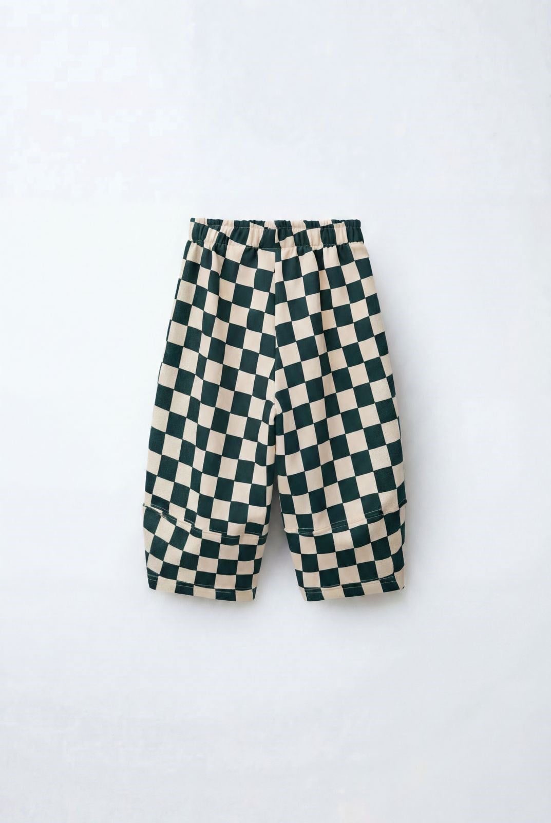%100 Pamuklu Mevsimlik Damalı Pantolon (Mint)