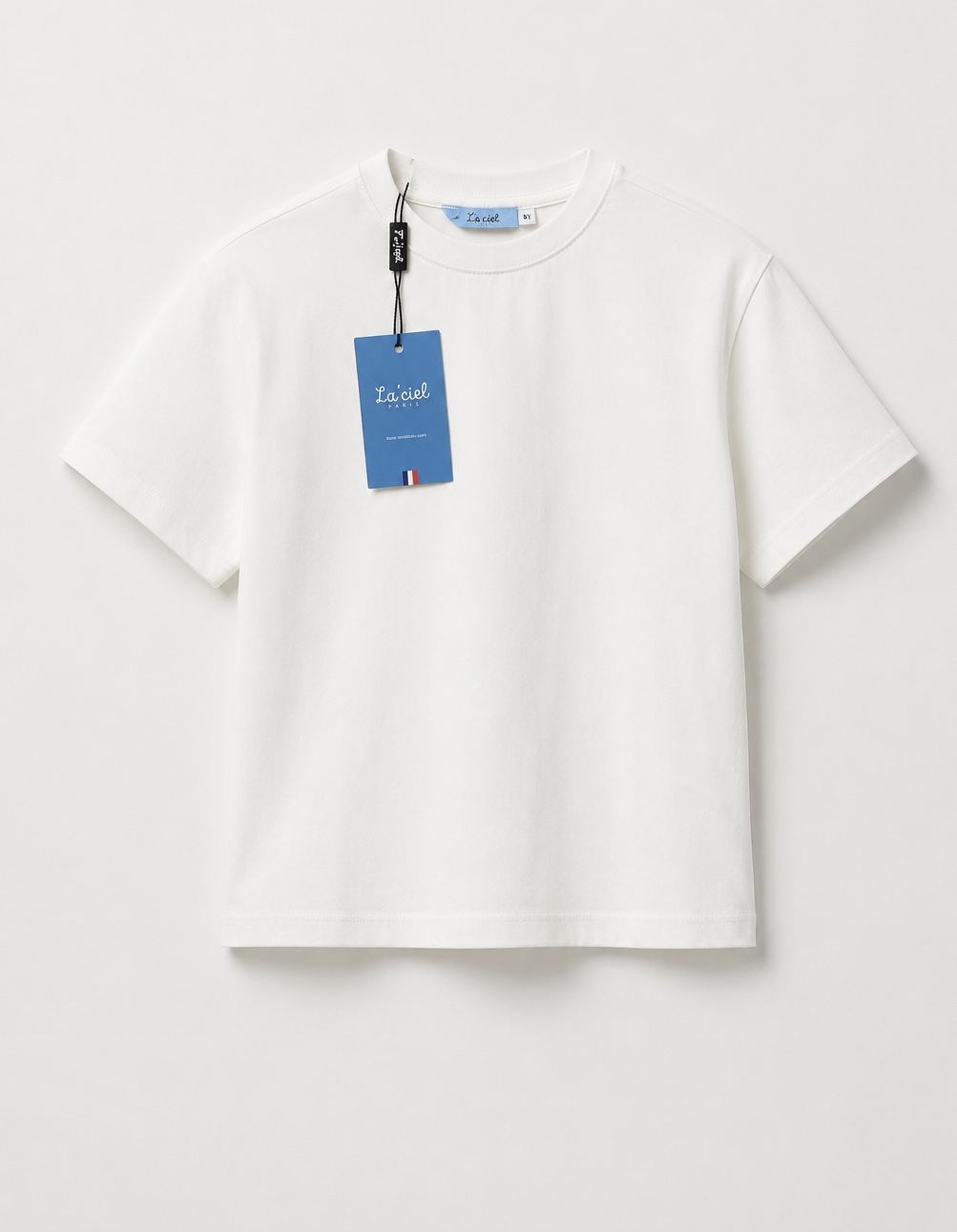 La’ciel Paris Basic %100 Pamuk Beyaz Tshirt