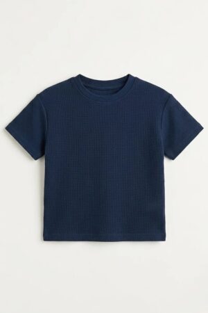 La'ciel Paris Basic Gofre Dokulu Tshirt