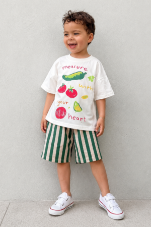 Fruit Garden Çizgili Şortlu Takım