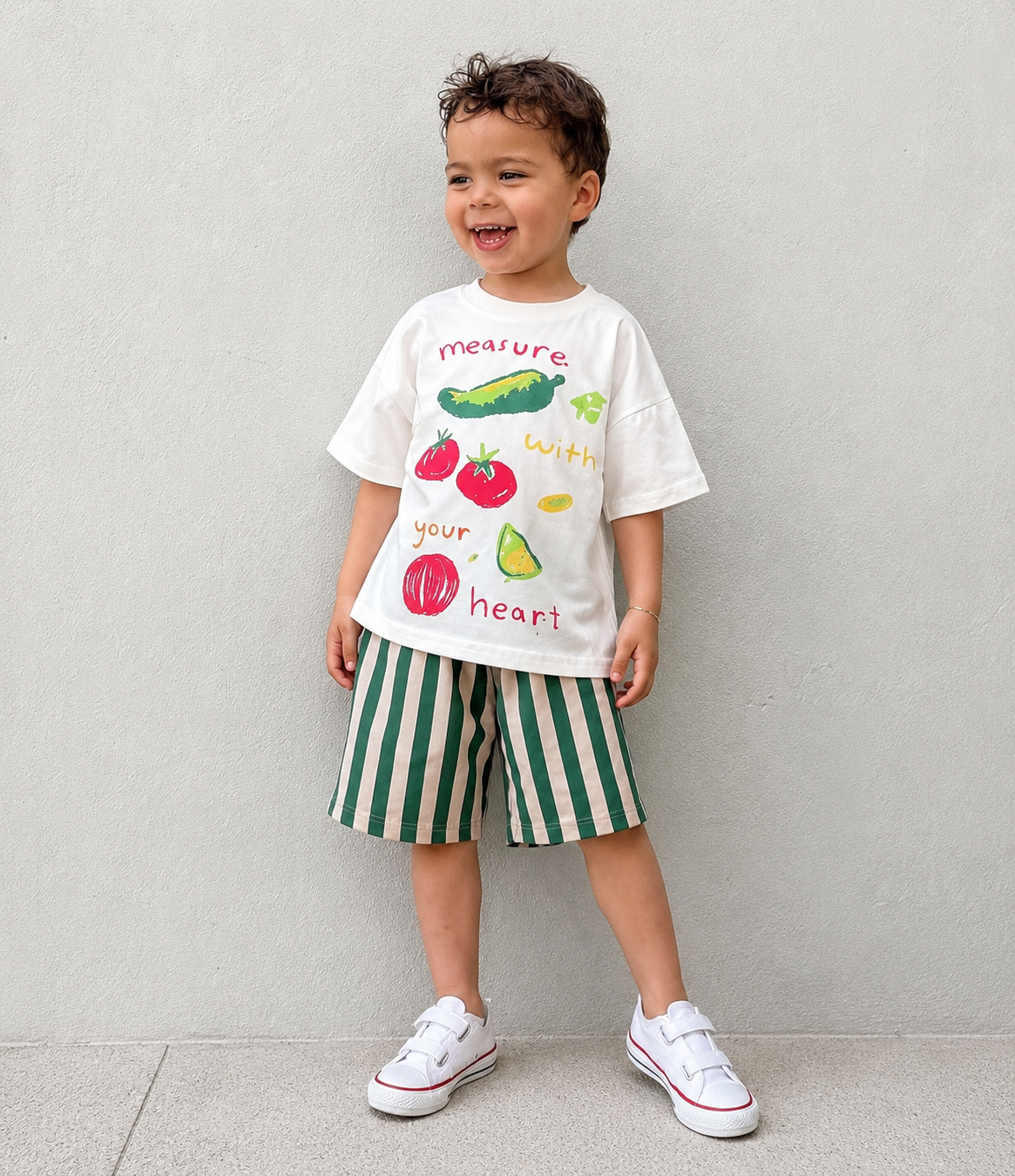 Fruit Garden Çizgili Şortlu Takım