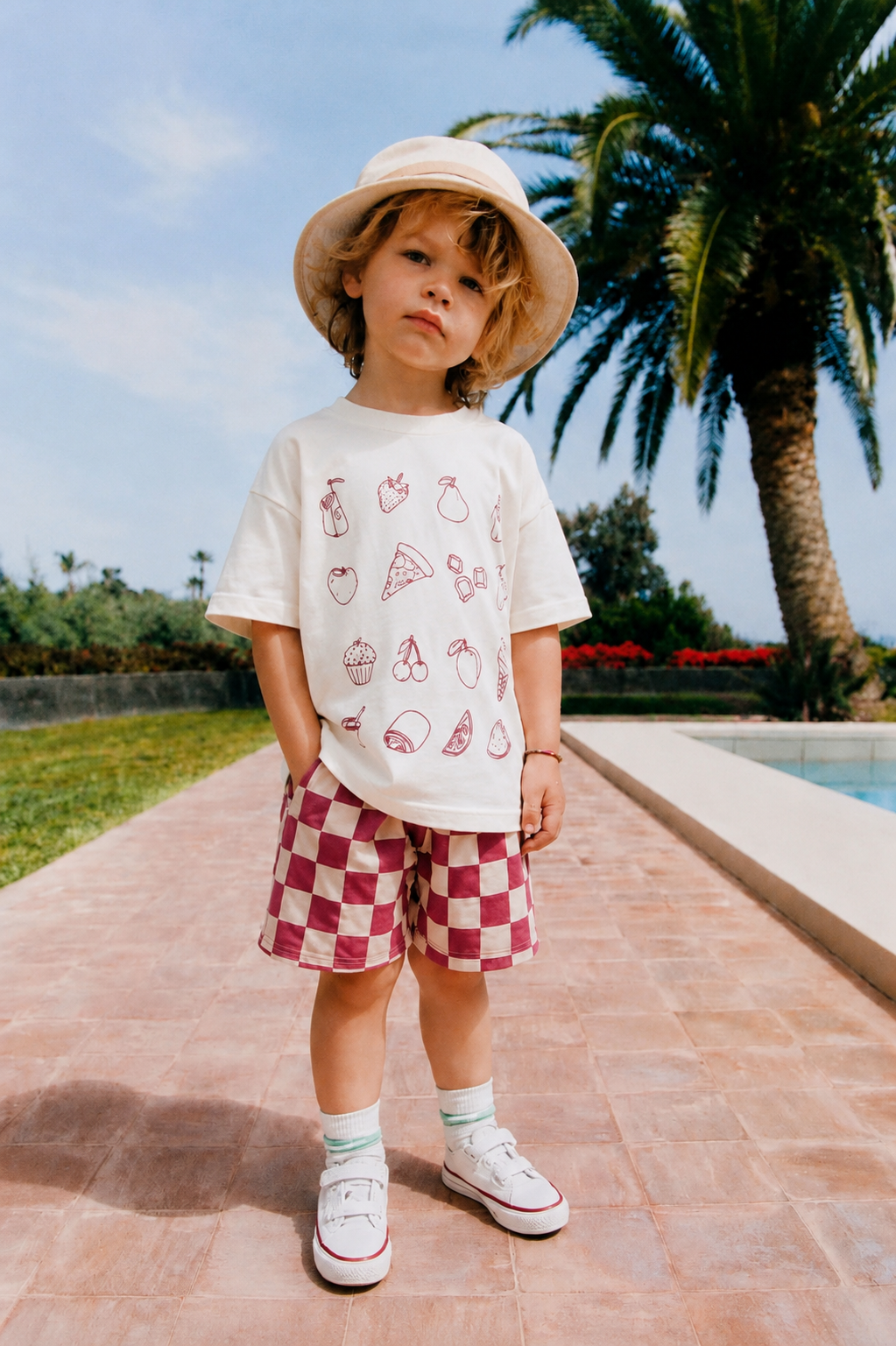 Summer Picnic Damalı Şortlu Takım