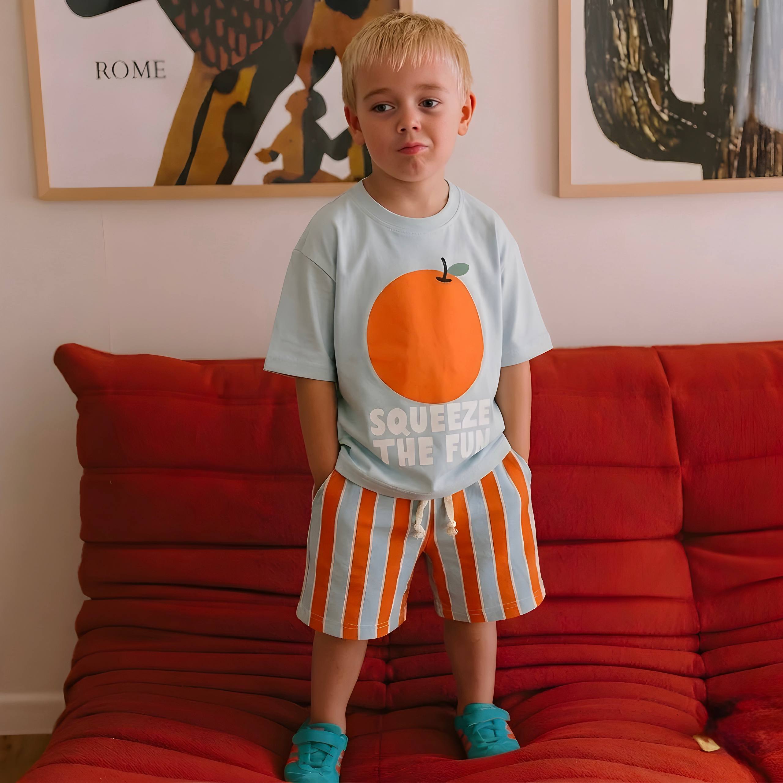 Orange Şortlu Takım - Görsel 2