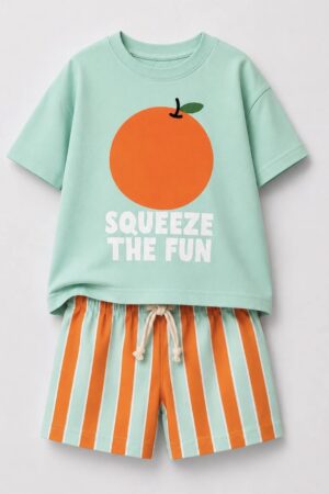 Orange Şortlu Takım