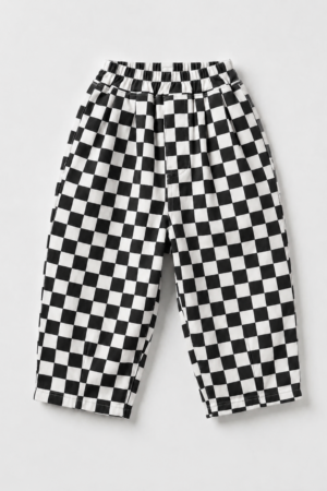 Rubby Keten Damalı Pantolon (Siyah)
