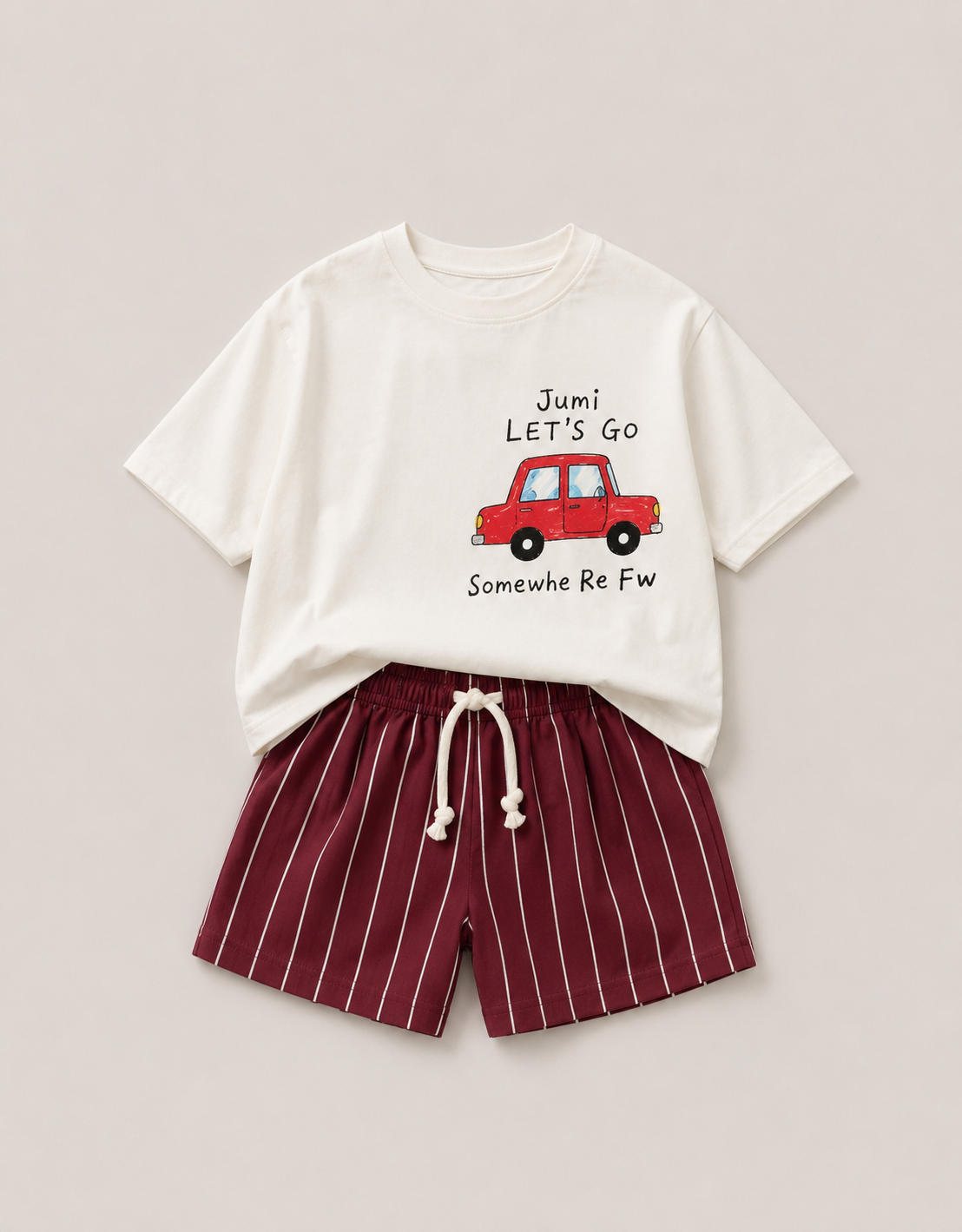 Arabalı Şortlu Takım - Görsel 2