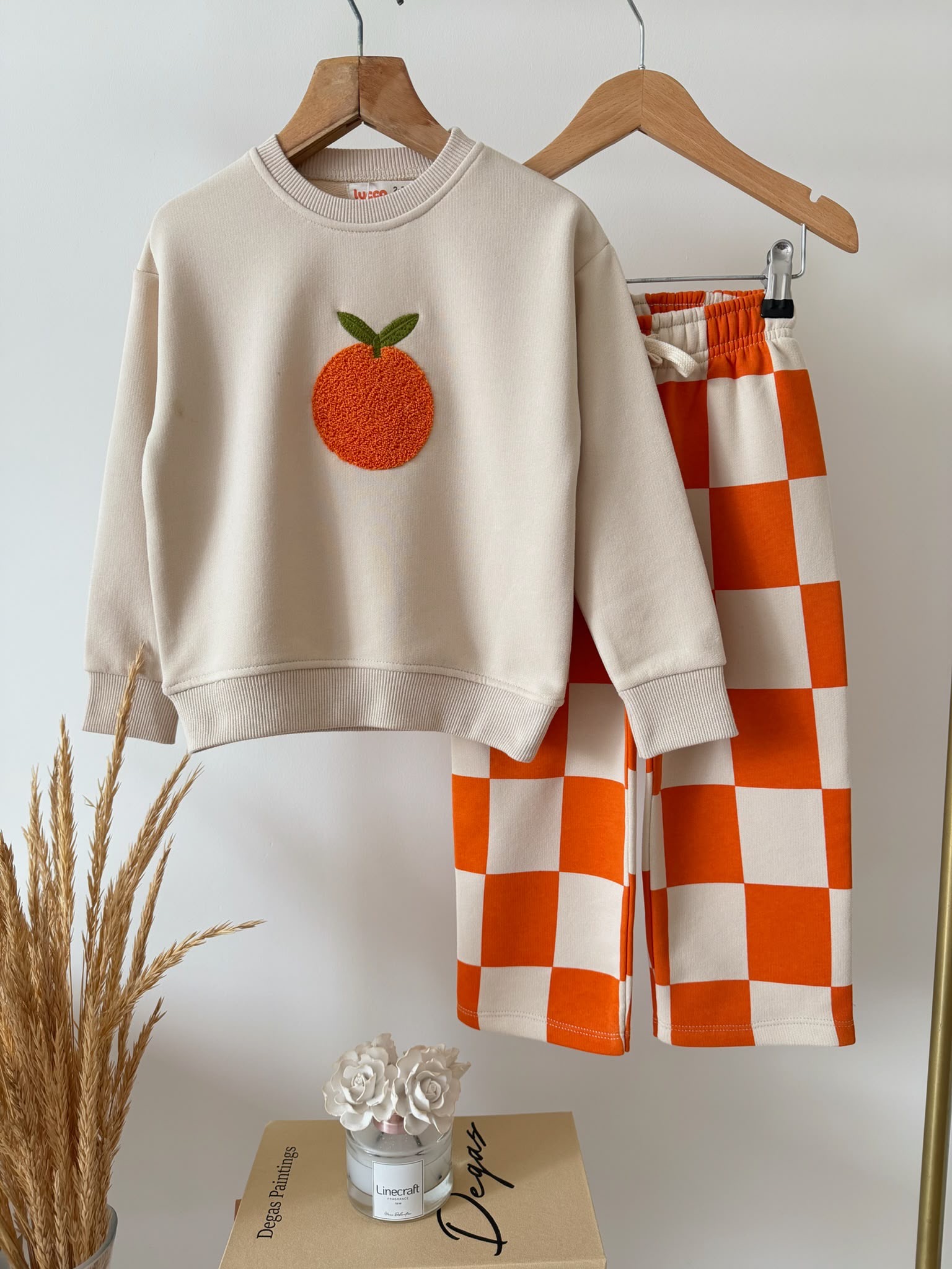 Orange Damalı Pantolonlu Takım - Görsel 2