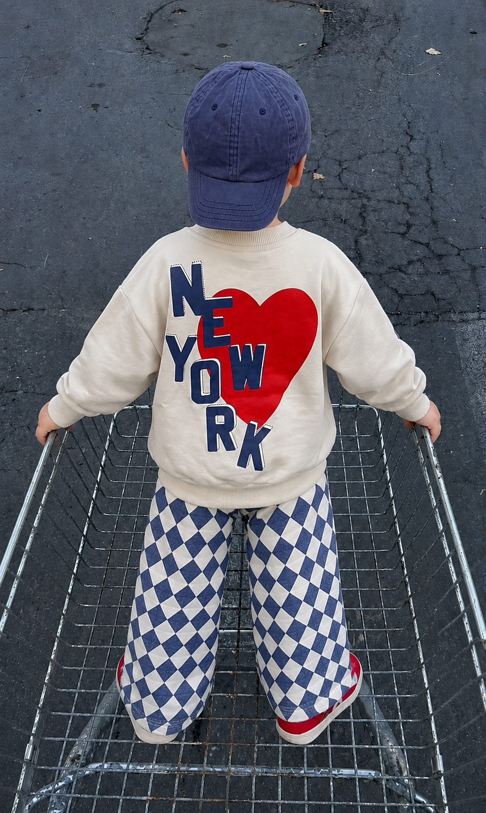 NewYork Damalı Pantolonlu Eşofman Takım - Görsel 2