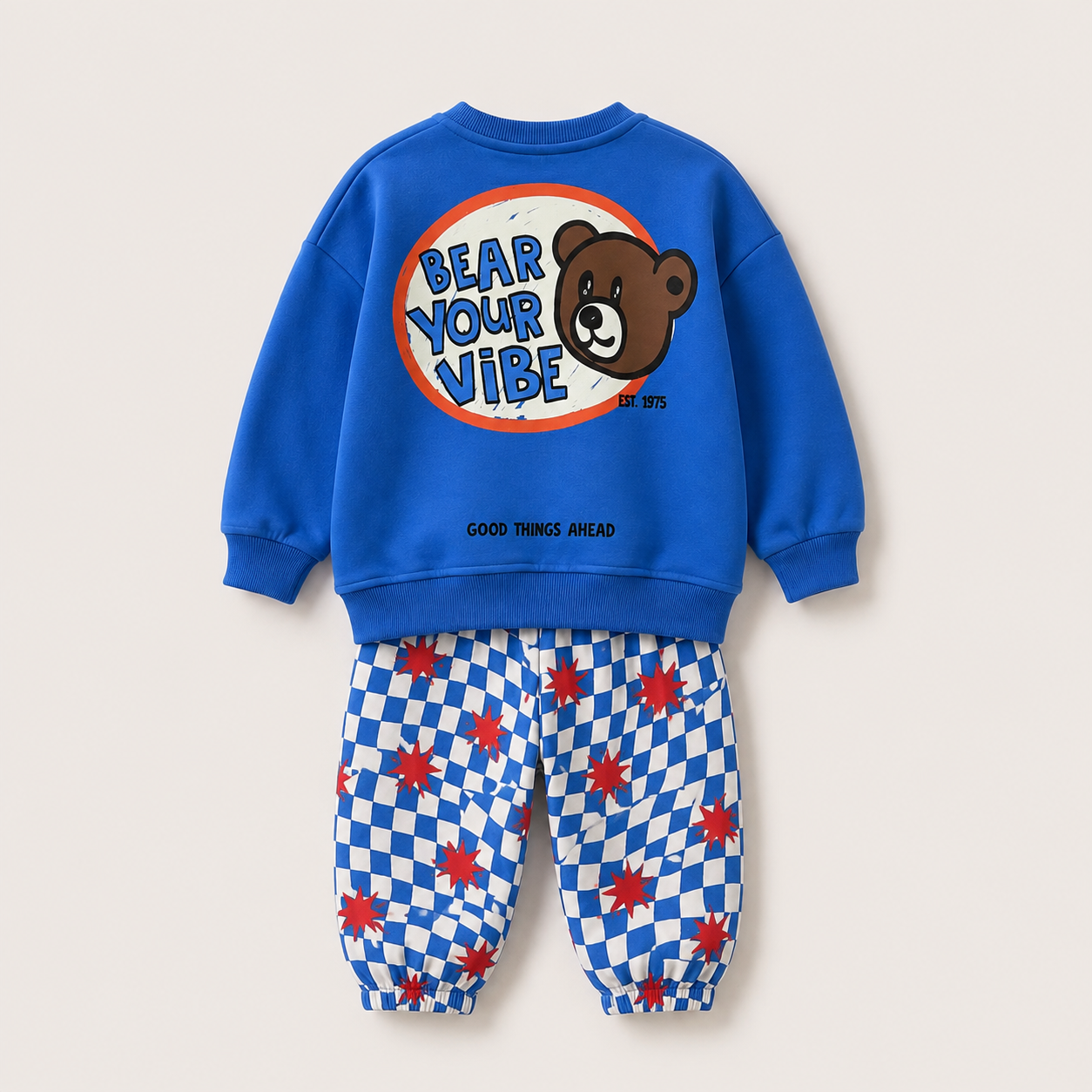 Bear Damalı Yeni Sezon Eşofman Takım - Görsel 4