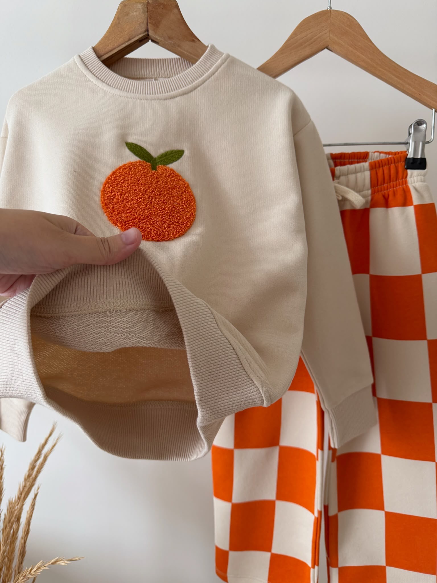 Orange Damalı Pantolonlu Takım - Görsel 4