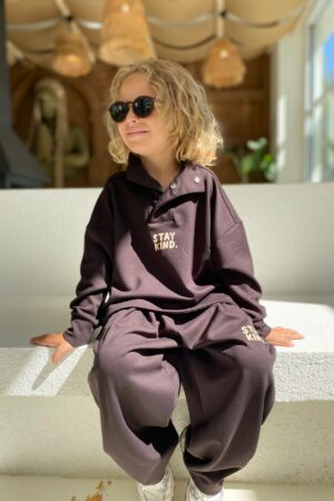Stay Kind Çıtçıtlı Polo Yaka Modal Takım (Acı Kahve)