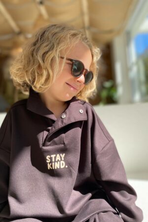 Alternative view of Stay Kind Çıtçıtlı Polo Yaka Modal Takım (Acı Kahve)