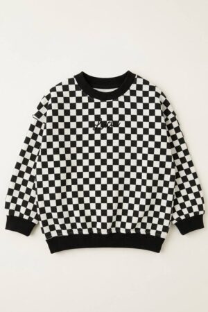 La'ciel Paris Damalı Sweat