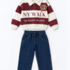 NY Walk Kot Pantolonlu Takım (Bordo) 2-10 Yaş