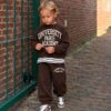 Paris Academy Tshirt Detaylı Eşofman Takımı (Kahve)
