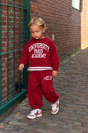 Paris Academy Tshirt Detaylı Eşofman Takımı (Kırmızı)